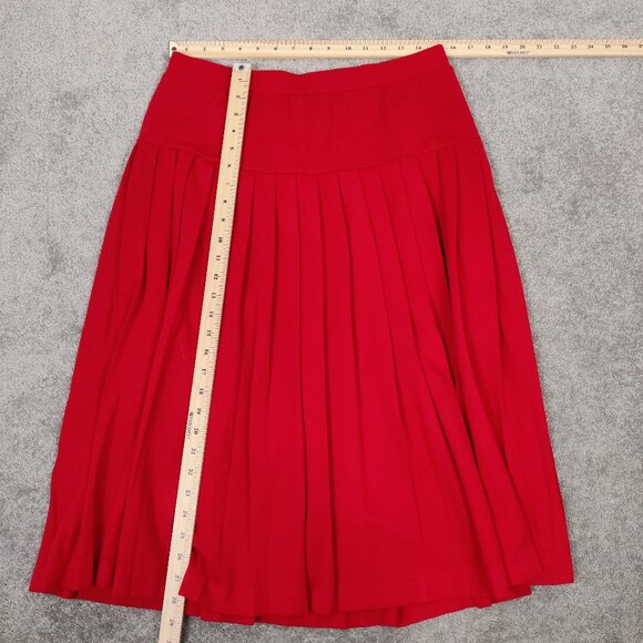 Vintage Glenayr Kitten Women's Pleated Midi Skirt Sz 16 Wool Old Money Business - Picture 6 of 8
